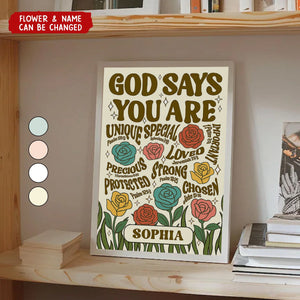 God Says You Are - Personalized Poster