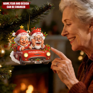 When We’re Old - Personalized Wooden Ornament, Funny Romantic Gift for Him & Her