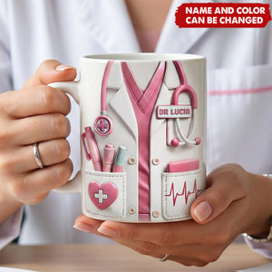 Medical Appreciation Design With Stethoscope - Personalized Custom Coffee Mug, Gift For Medical Professionals