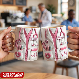 Medical Appreciation Design With Stethoscope - Personalized Custom Coffee Mug, Gift For Medical Professionals