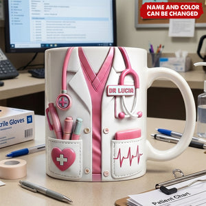 Medical Appreciation Design With Stethoscope - Personalized Custom Coffee Mug, Gift For Medical Professionals
