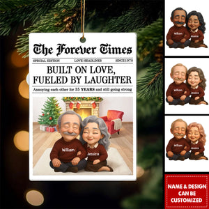 The Forever Times Couple Growing Old Together - Personalized Acrylic Ornament