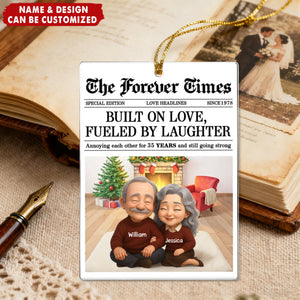 The Forever Times Couple Growing Old Together - Personalized Acrylic Ornament