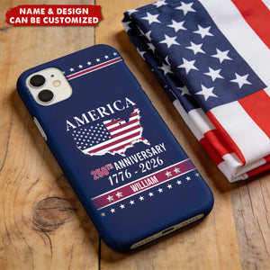Personalized Family Name America 250th Anniversary Phone Case