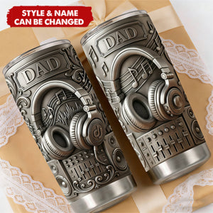 Personalized Father's Day Music DJ-Themed Insulated Tumbler