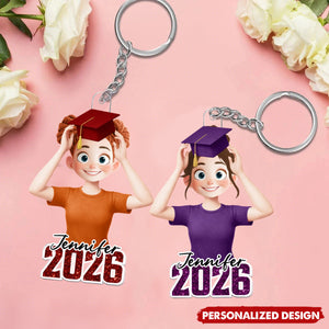 Personalized Keychain - Custom Name Gifts For Graduation
