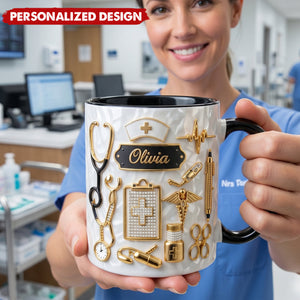 Custom Name Nurse Coffee Cup, Personlized Nurse Gift For Women, Nursing Graduation