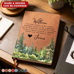 It Takes A Village Thank You Gift For Teacher Appreciation, Coworkers, Boss, Team - Personalized Leather Journal