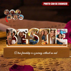 Custom Friendship Photo Collage - Personalized Photo LED Night Light