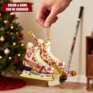 Classic Ice Hockey Ornament Personalized Christmas Gifts
