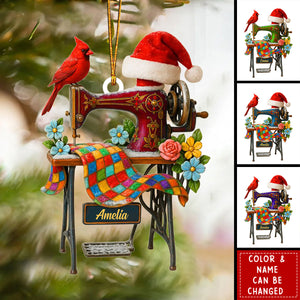 Sewing Machine Personalized Heaven Gifts For Seamstress Christmas Ornament