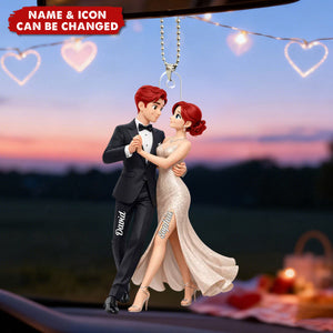 You're The Melody I Never Want To Stop Playing - Personalized Car Ornament - Valentine's Gift For Him, For Her, For Couple