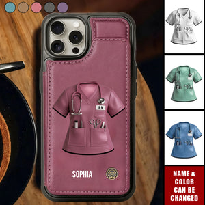 Proud Nurse - Personalized Nurse Wallet Phone Case
