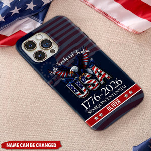Custom Name Faith, Family & Freedom America 250 Years Patriotic Phone Case
