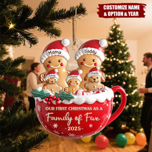 Home Is Where Love Lives Personalized First Christmas Acrylic Ornament - Christmas Birthday Gifts For Mom, Dad, Brother, Sister, Kids