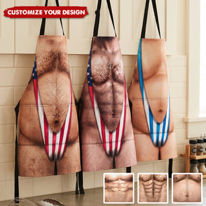 Funny 3D Hairy Body BBQ - Personalized Apron