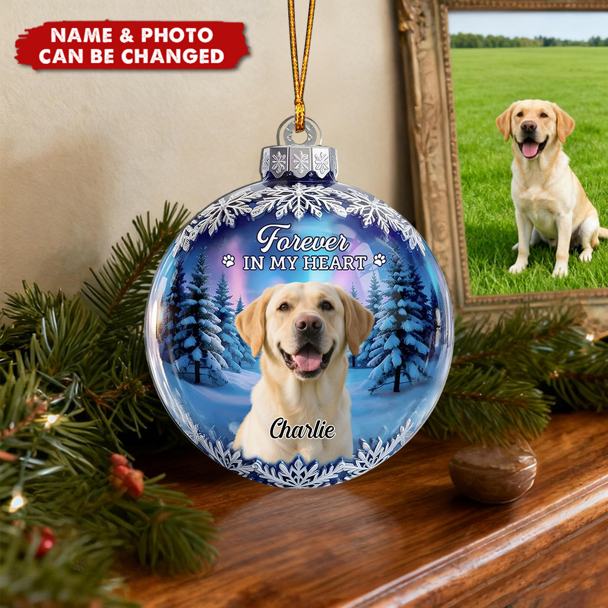 Custom Dog Photo - Personalized 1-Layer Acrylic Ornament