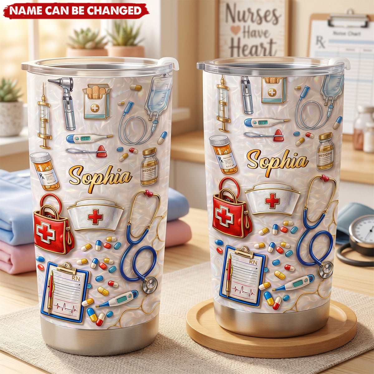 Saving Lives Nurse Tumbler, Stainless Steel Tumbler, Gift For Nurses