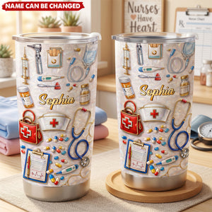 Saving Lives Nurse Tumbler, Stainless Steel Tumbler, Gift For Nurses