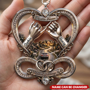 Infinity Love Car Ornament - Personalized Gifts For Couple
