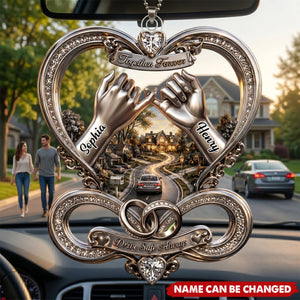 Infinity Love Car Ornament - Personalized Gifts For Couple