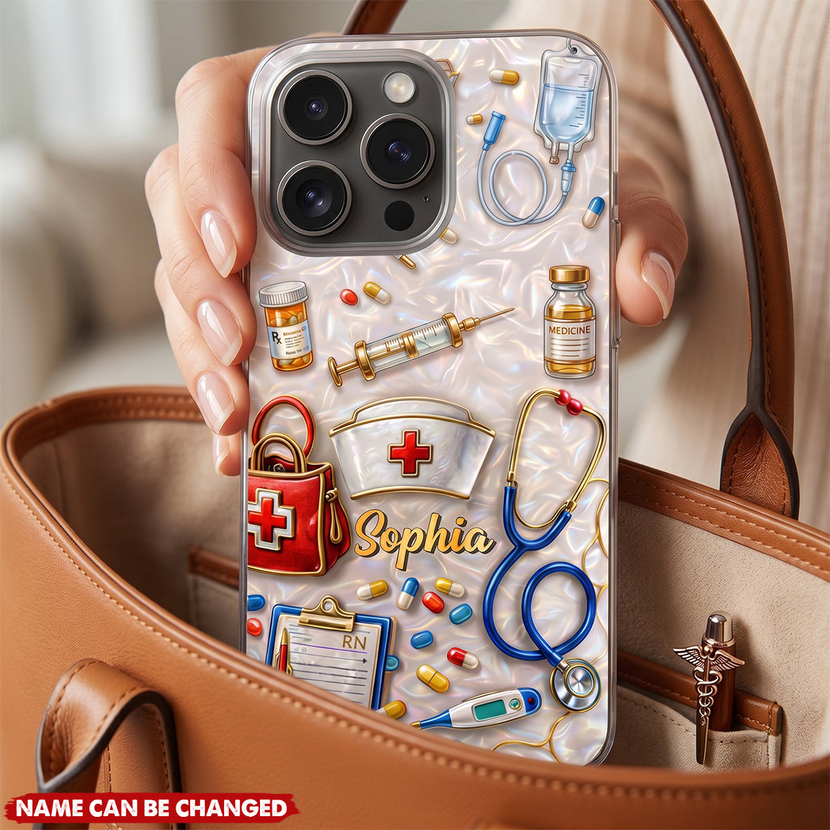 Proud Nurse, Personalized Clear Phone Case, Gift For Nurses