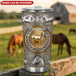 Love Horses - Personalized Horse Tumbler