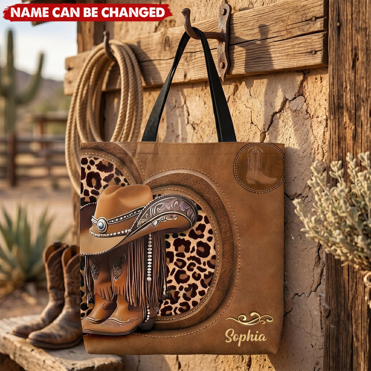 Cowgirl Boots - Personalized Cowgirl Tote Bag