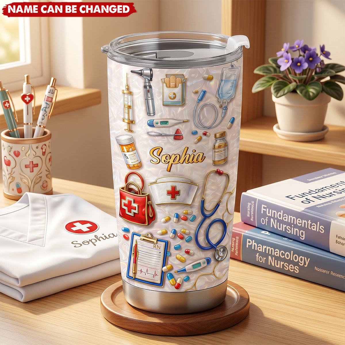 Saving Lives Nurse Tumbler, Stainless Steel Tumbler, Gift For Nurses