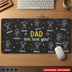 Custom Desk Mat - Personalized Father's Day Birthday Gifts For Dad, Grandpa - Daddy’s Desk