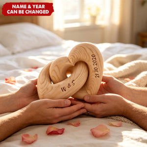 Love You More Every Day - Personalized Custom Engraved Infinity Heart Sculpture