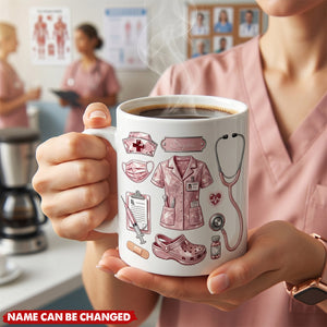 Custom Name Nurse Life - Personalized Custom Mug - Gift For Nurse, CNA, CMA
