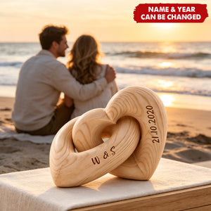Love You More Every Day - Personalized Custom Engraved Infinity Heart Sculpture