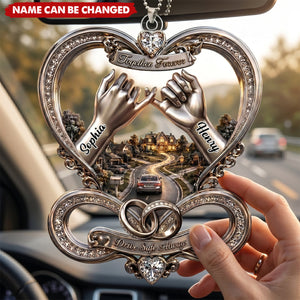 Infinity Love Car Ornament - Personalized Gifts For Couple