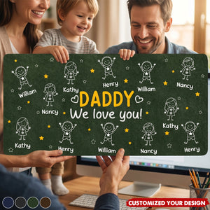 Custom Desk Mat - Personalized Father's Day Birthday Gifts For Dad, Grandpa - Daddy’s Desk