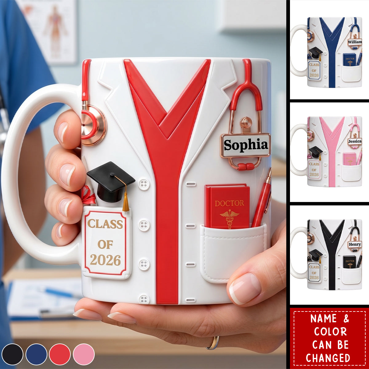Doctor Class Of, Personalized Custom Coffee Mug, Gift For Doctors