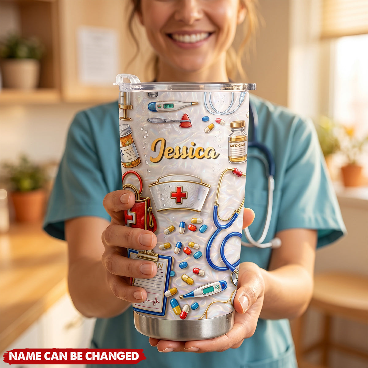 Saving Lives Nurse Tumbler, Stainless Steel Tumbler, Gift For Nurses
