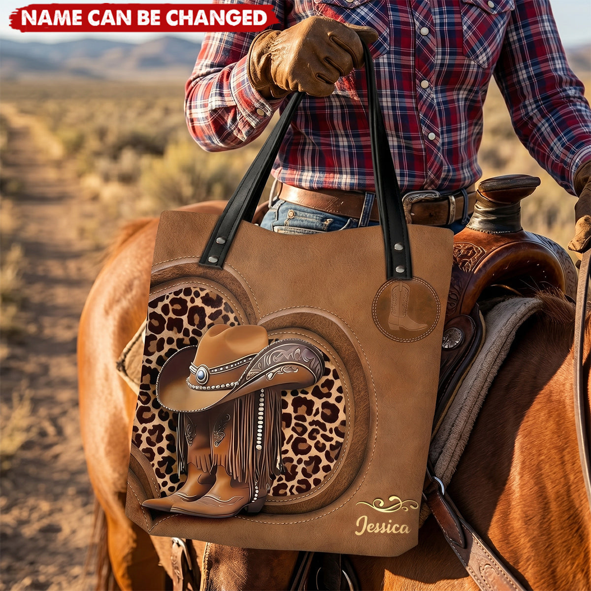 Cowgirl Boots - Personalized Cowgirl Tote Bag