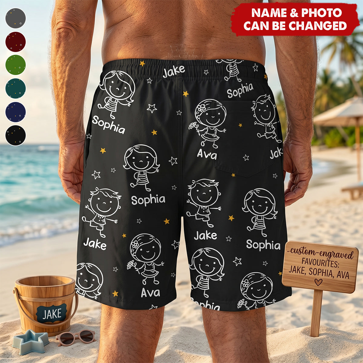 This Papa Belongs To Doodle Style- Personalized Shorts