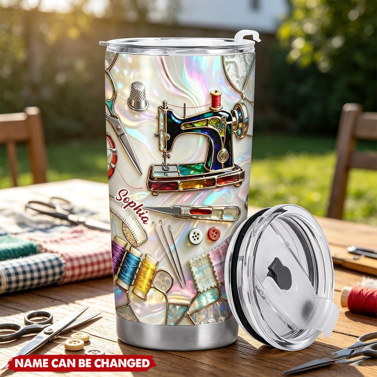 Timeless Things Appreciated More Than You Can Sew, Stainless Steel Tumbler