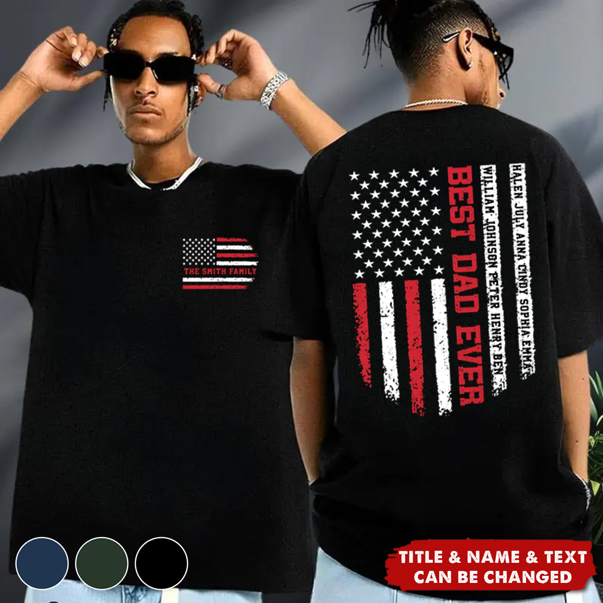 Best Grandpa Ever, Best Dad Ever - Custom With Kids' Names - Personalized Shirt