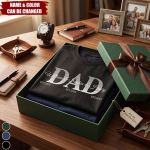 Papa, Daddy, Dad - Father's Day Gift With Kids' Names - Personalized Shirt