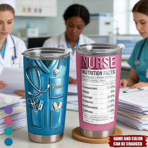 Nutrition Facts For Miracle Worker - Custom Stainless Steel Tumbler, Gift For Nurses
