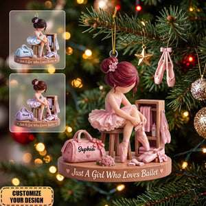 Personalized Ballerina Ornament, Dance Recital Gift For Girls, Custom Ballet Dancer Keepsake