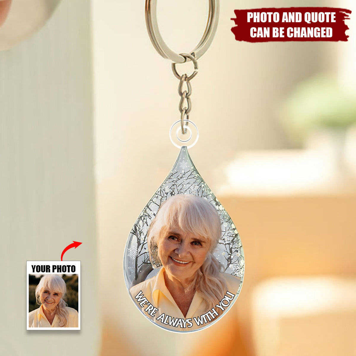 Custom Photo I'm Always With You - Personalized Keychain