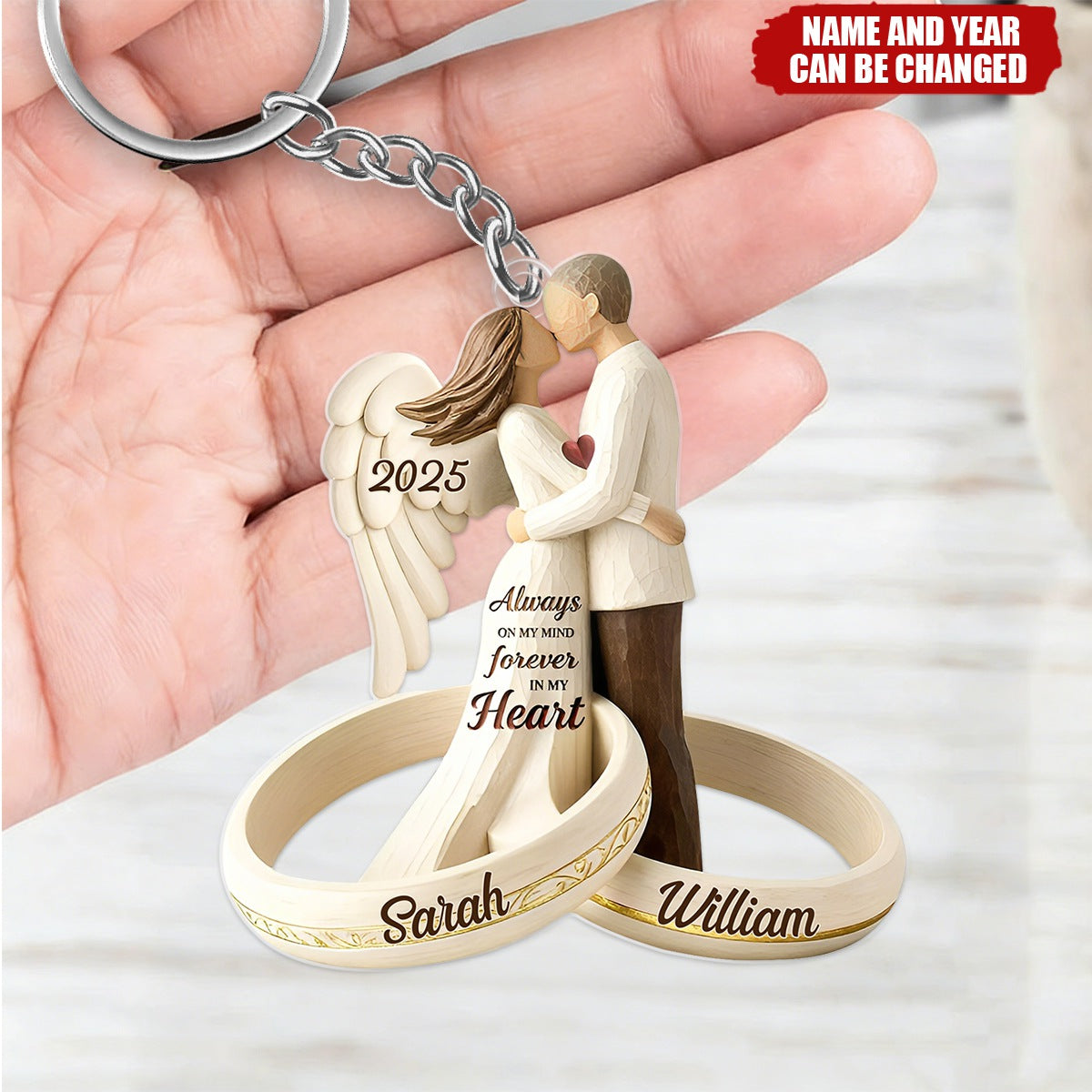 Always On My Mind - Personalized Keychain