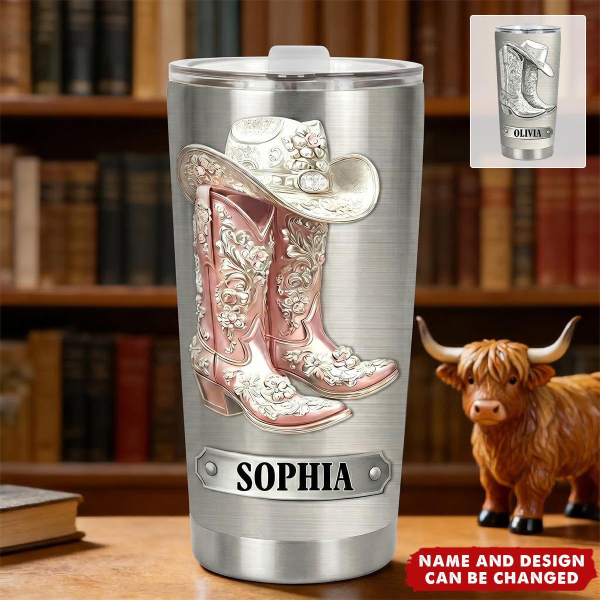 Western Spirit - Personalized Cowgirl Tumbler