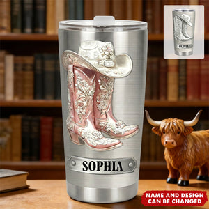 Western Spirit - Personalized Cowgirl Tumbler