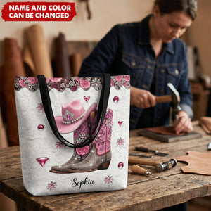 Cowgirl Boots - Personalized Cowgirl Tote Bag