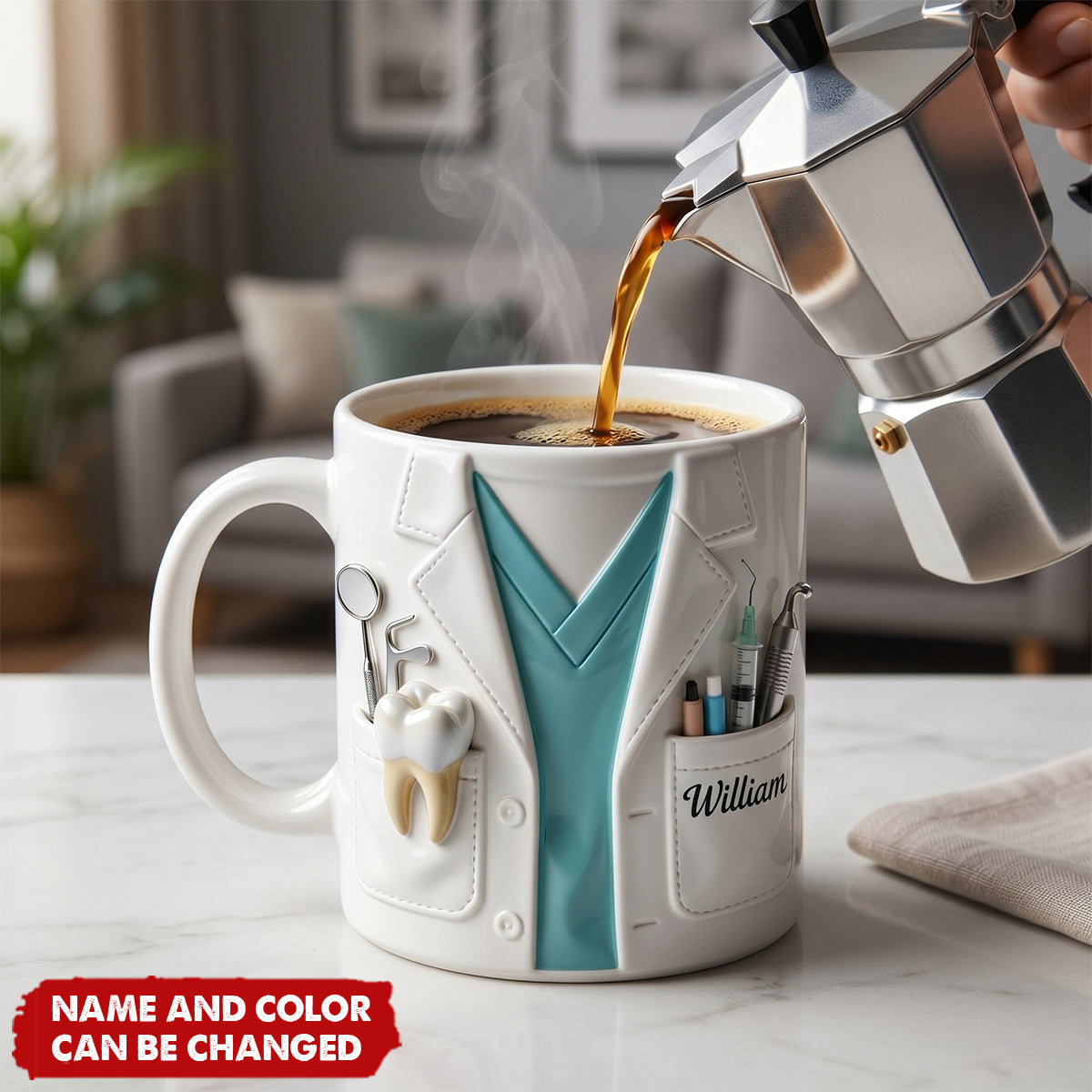 Tooth Scrubs - Personalized Custom Coffee Mug, Gift For Dentists